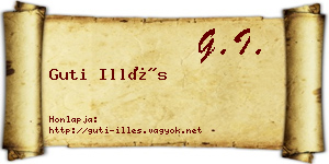 Guti Illés névjegykártya